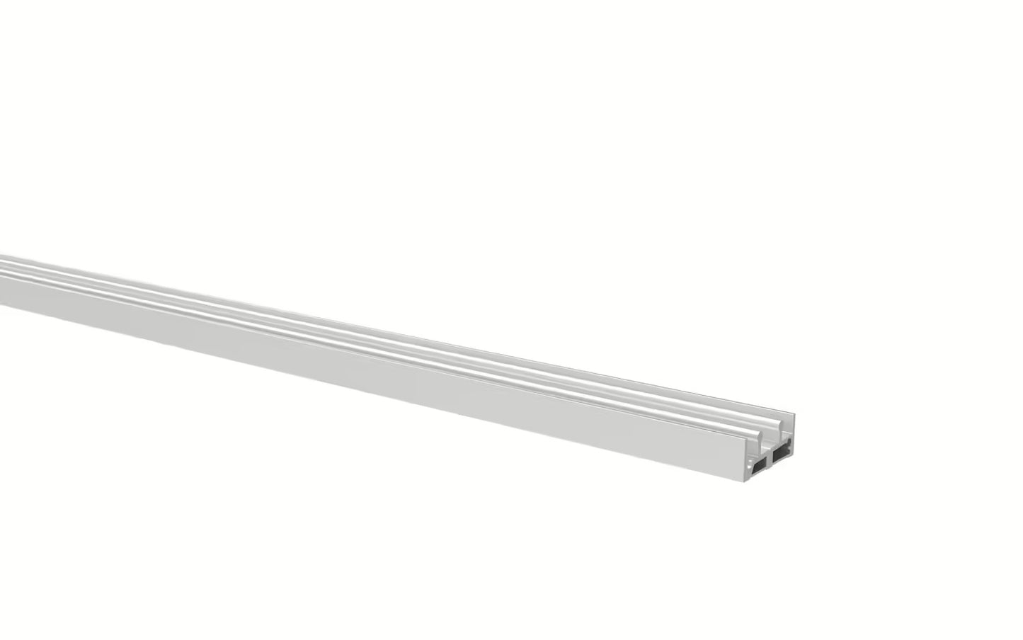 Glasschiebewand Matt weiß (RAL9016M) - 2 Schienen 1630mm-2050mm