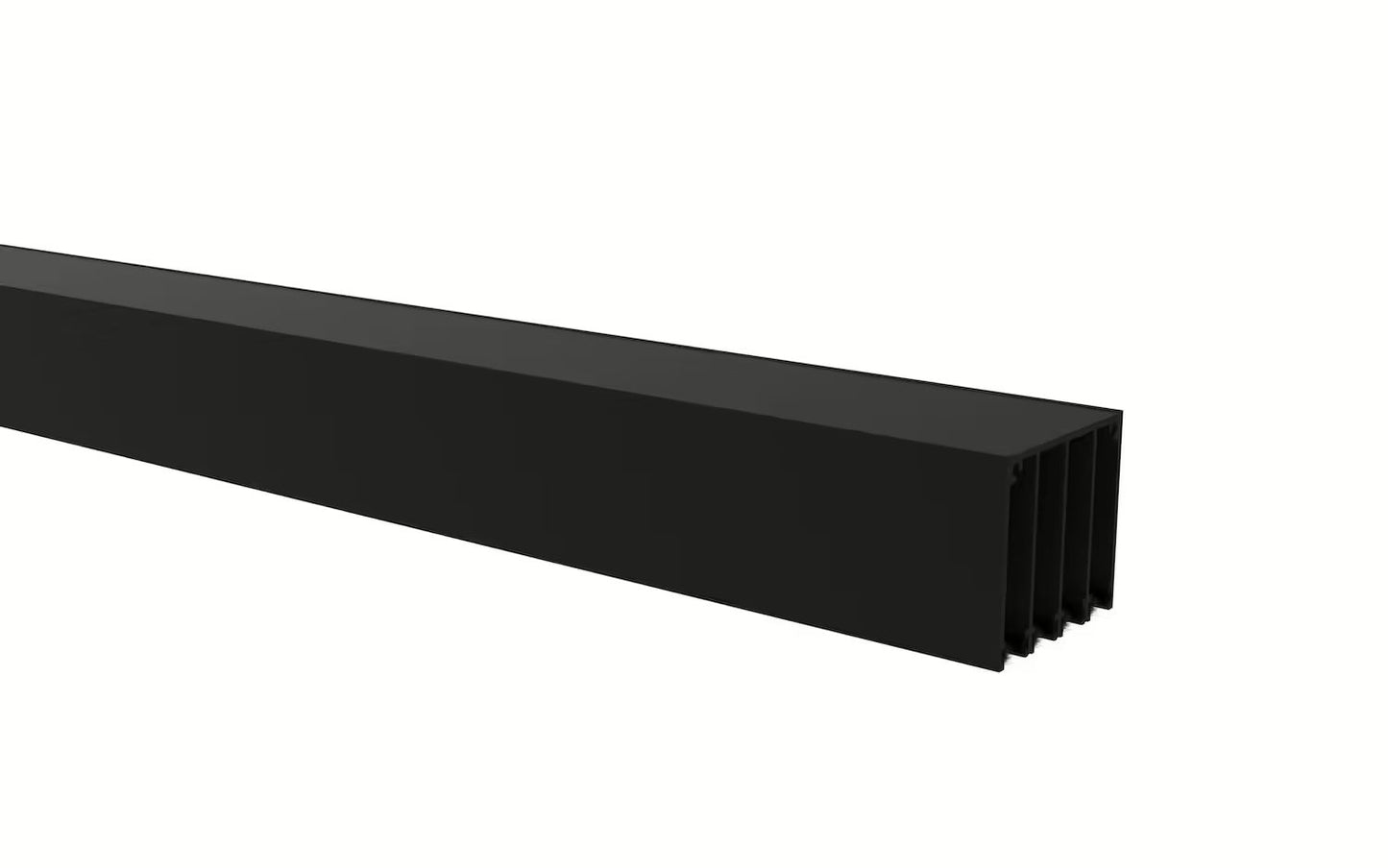 Glasschiebewand Mattschwarz (RAL9005M) - 4 Schienen 32250mm-4090mm