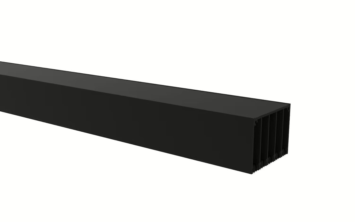 Glasschiebewand Mattschwarz (RAL9005M) - 5 Schienen 4060mm-5110mm