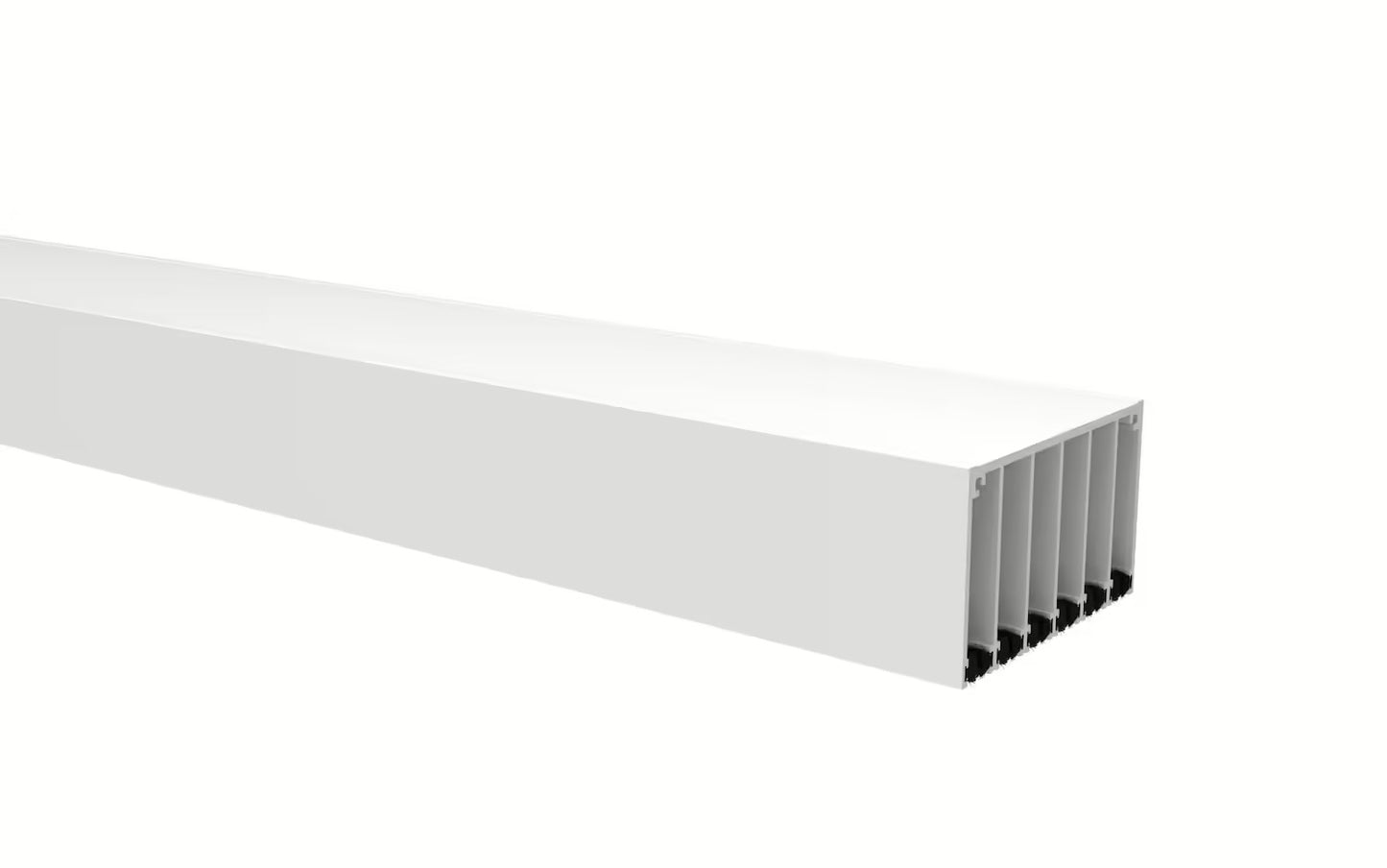 Glasschiebewand Matt weiß (RAL9016M) - 6 Schienen 4870mm-6130mm