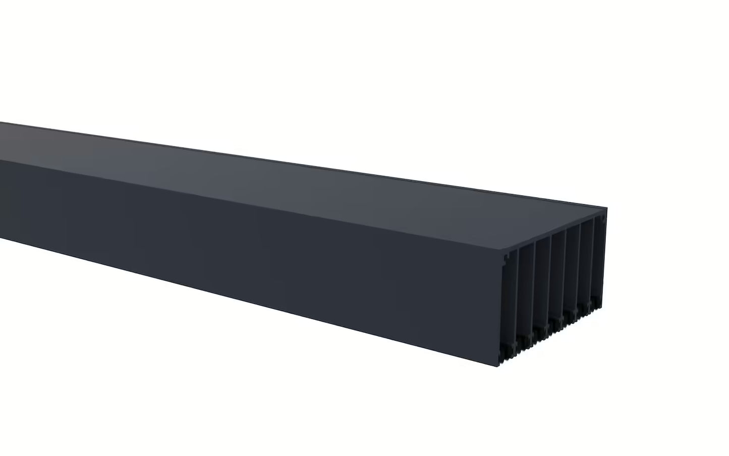 Glasschiebewand Anthrazit (RAL7016S) - 7 Schienen 5680mm-7150mm