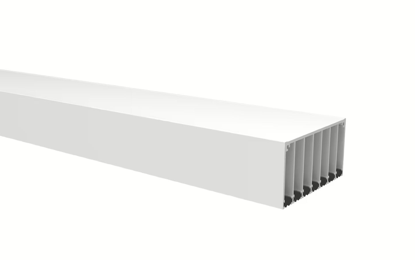 Glasschiebewand Matt weiß (RAL9016M) - 7 Schienen 5680mm-7150mm