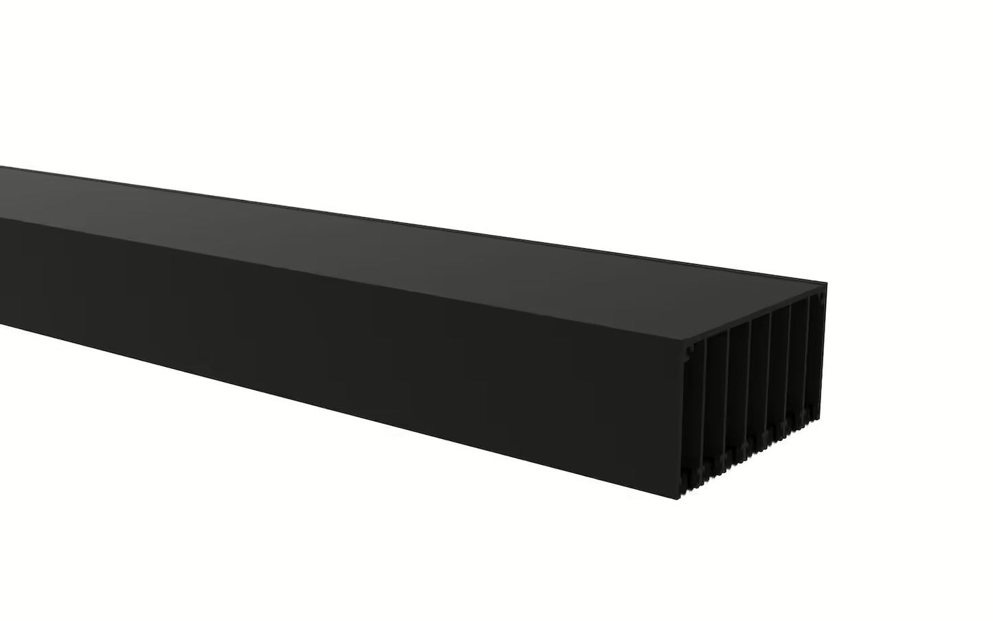 Glasschiebewand Mattschwarz (RAL9005M) - 7 Schienen 5680mm-7150mm